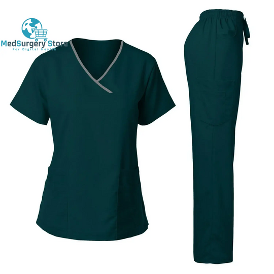 High Quality Surgical Uniform Woman Hospital Clinical Beauty Salon Spa Tops and Pants Medical Women Nursing Scrub Uniforms Sets