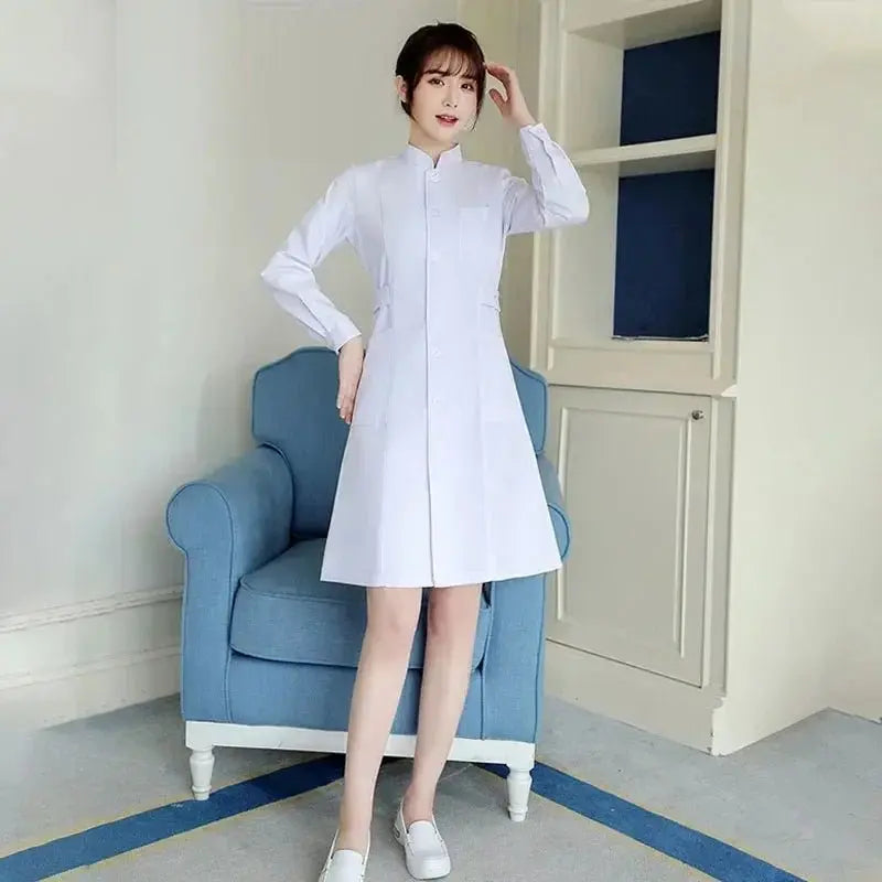 Uniforme de enfermera, batas de laboratorio para mujer, traje de enfermera profesional, ropa de trabajo de manga larga para salón de belleza, vestido médico de Color sólidodsers - fulfillment - serviceMedSurgery Store For Digital Health1005006321805856 - White - XXLWhiteXXLUniforme de enfermera, batas de laboratorio para mujer, traje de enfermera profesional, ropa de trabajo de manga larga para salón de belleza, vestido médico de Color sólido