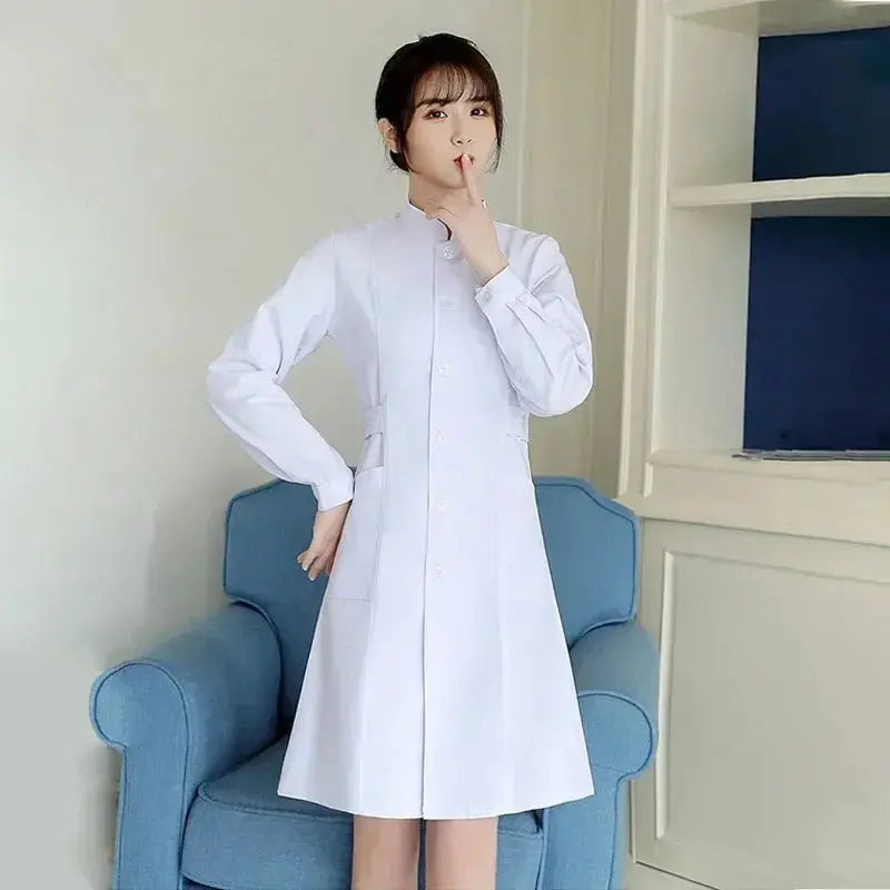 Uniforme de enfermera, batas de laboratorio para mujer, traje de enfermera profesional, ropa de trabajo de manga larga para salón de belleza, vestido médico de Color sólidodsers - fulfillment - serviceMedSurgery Store For Digital Health1005006321805856 - White - XXLWhiteXXLUniforme de enfermera, batas de laboratorio para mujer, traje de enfermera profesional, ropa de trabajo de manga larga para salón de belleza, vestido médico de Color sólido