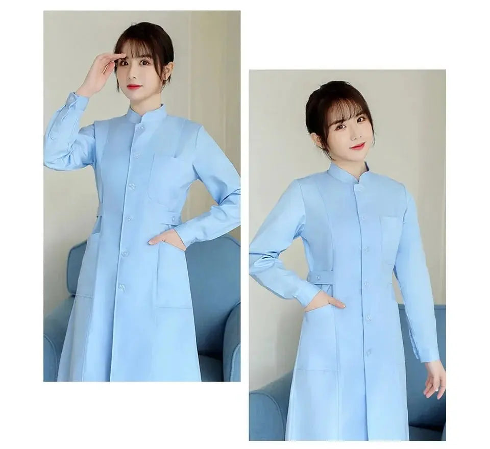 Uniforme de enfermera, batas de laboratorio para mujer, traje de enfermera profesional, ropa de trabajo de manga larga para salón de belleza, vestido médico de Color sólidodsers - fulfillment - serviceMedSurgery Store For Digital Health1005006321805856 - White - XXLWhiteXXLUniforme de enfermera, batas de laboratorio para mujer, traje de enfermera profesional, ropa de trabajo de manga larga para salón de belleza, vestido médico de Color sólido