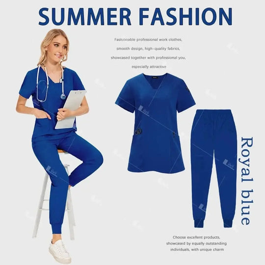 Uniforme Quirúrgico Premium HTTHDD – Scrubs Unisex Transpirables con Bolsillos.
