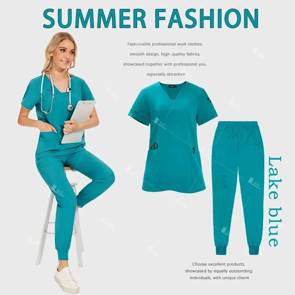 Uniforme Quirúrgico Premium HTTHDD – Scrubs Unisex Transpirables con Bolsillos.
