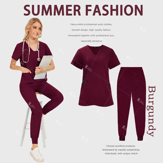 Uniforme Quirúrgico Premium HTTHDD – Scrubs Unisex Transpirables con Bolsillos.