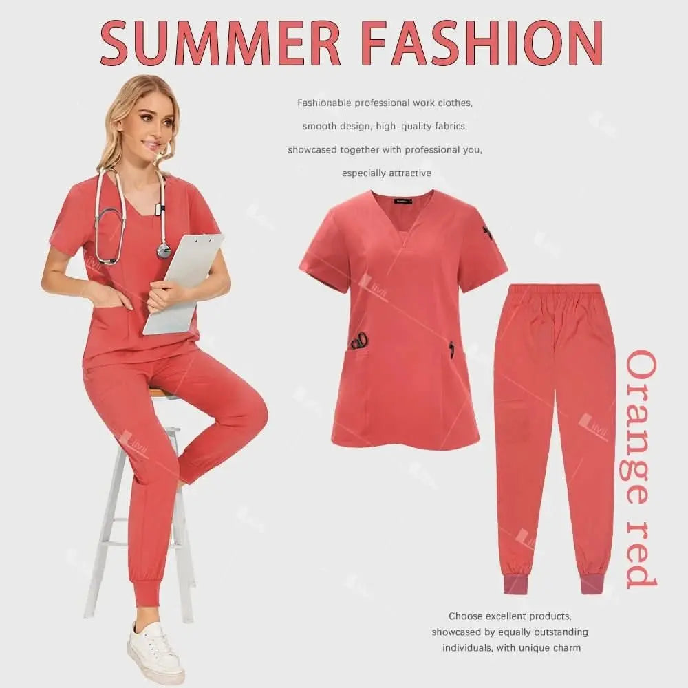 Uniforme Quirúrgico Premium HTTHDD – Scrubs Unisex Transpirables con Bolsillos.