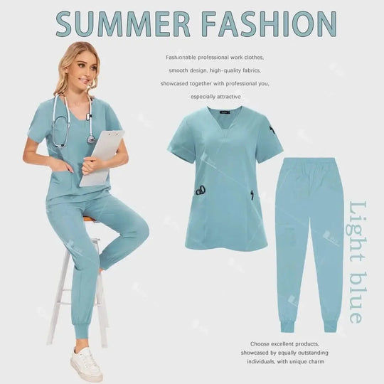 Uniforme Quirúrgico Premium HTTHDD – Scrubs Unisex Transpirables con Bolsillos.