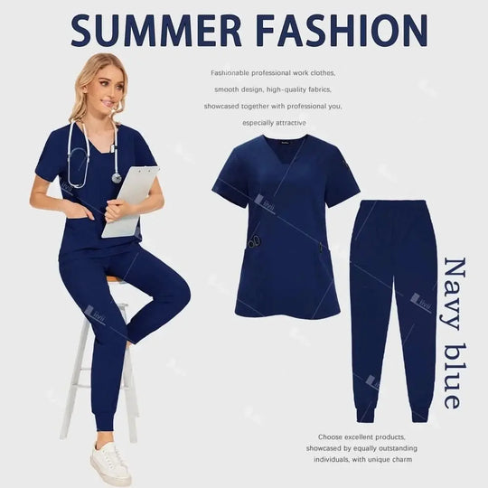 Uniforme Quirúrgico Premium HTTHDD – Scrubs Unisex Transpirables con Bolsillos.