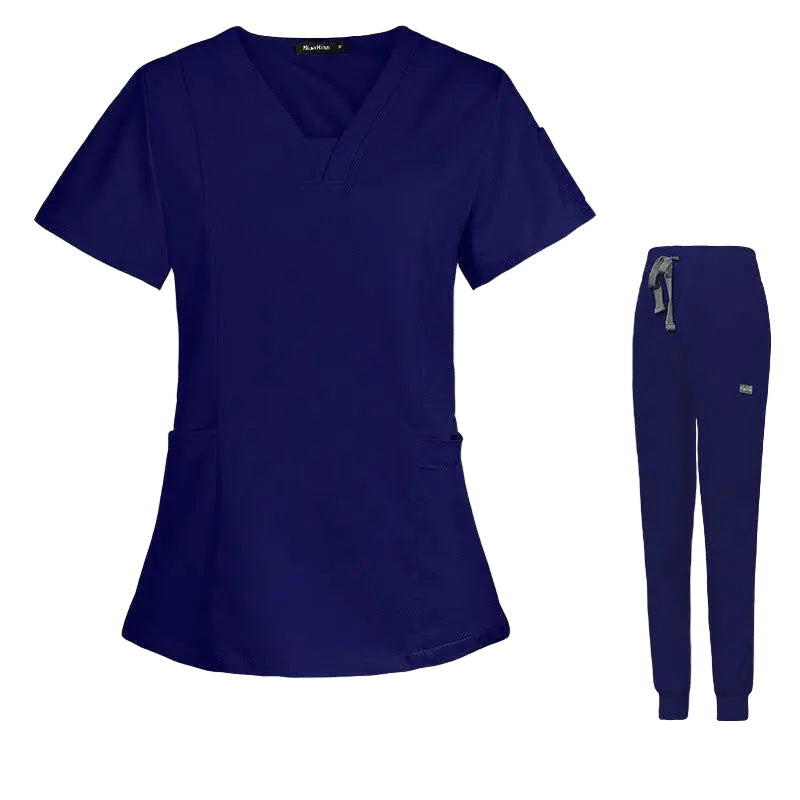 V - neck Split Surgical Gown Suit Female Short - sleeved NurseApparel & AccessoriesCJdropshippingMedSurgery Store For Digital HealthCJTZ153517201AZNavy BlueXSV - neck Split Surgical Gown Suit Female Short - sleeved Nurse