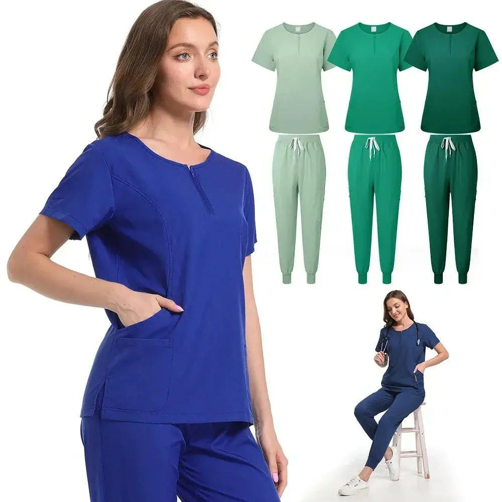 Surgical Uniform Women'S Care Set Top Pants Medical Scrub Clinical Beauty Salon Hospital Setnurse Hospital
