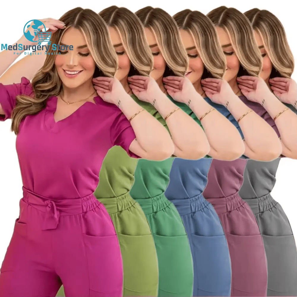 Surgical Uniforms Woman Nursing Enfermeria Sets Top Pant Articles Medical Uniform Scrub Clinical Beauty Salon Spa Hospital Suits